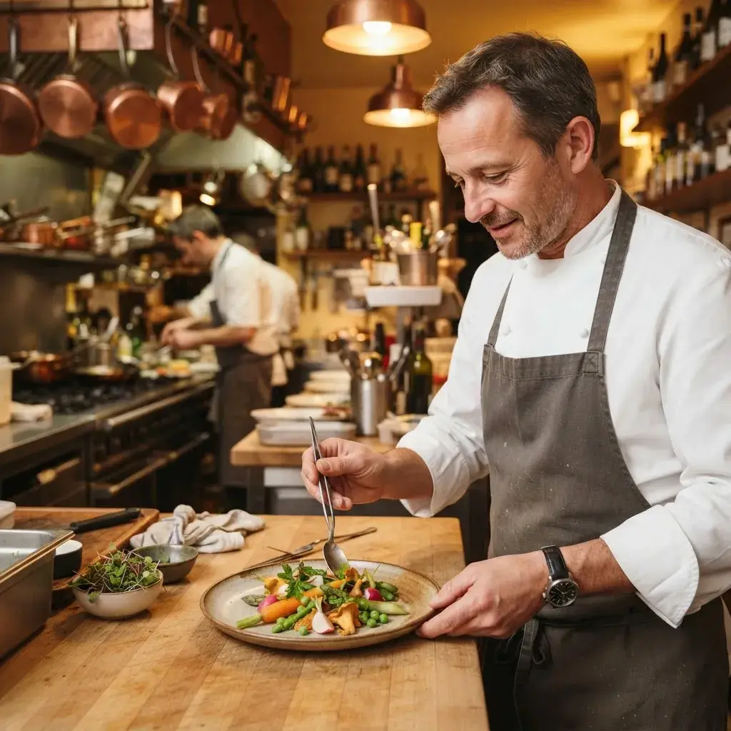 Antoine Mercier, chef du Comptoir du Marché, dans sa cuisine
